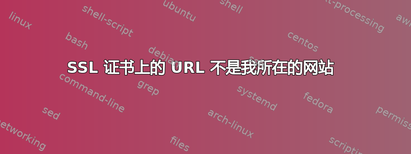 SSL 证书上的 URL 不是我所在的网站 