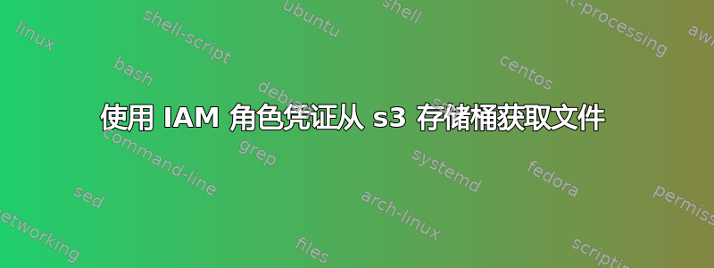 使用 IAM 角色凭证从 s3 存储桶获取文件