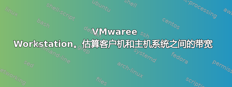 VMwaree Workstation。估算客户机和主机系统之间的带宽 