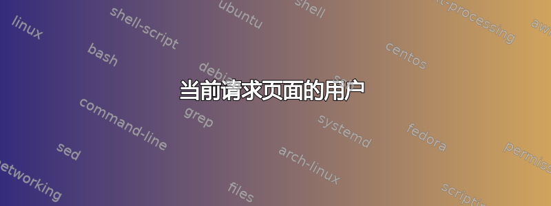 当前请求页面的用户