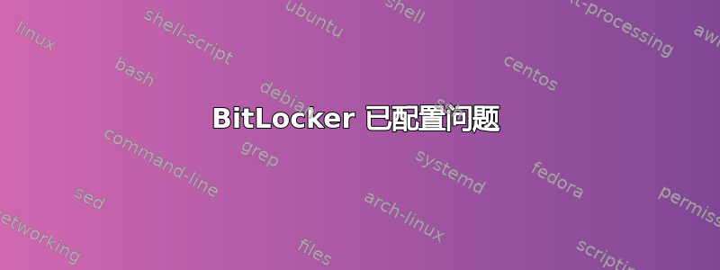 BitLocker 已配置问题