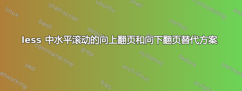 less 中水平滚动的向上翻页和向下翻页替代方案