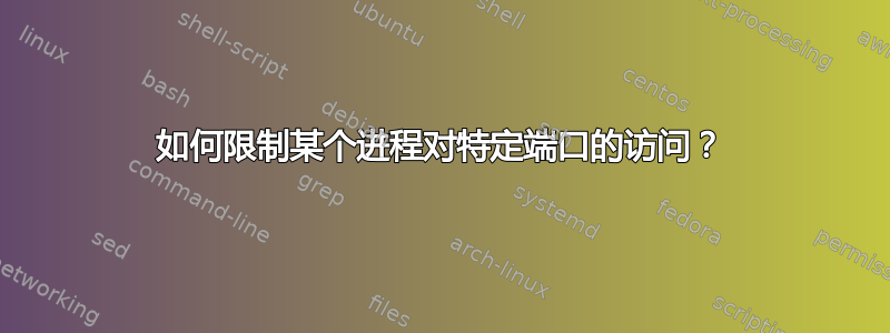 如何限制某个进程对特定端口的访问？