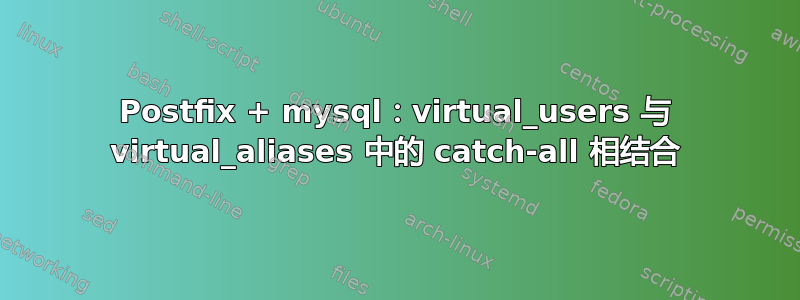 Postfix + mysql：virtual_users 与 virtual_aliases 中的 catch-all 相结合