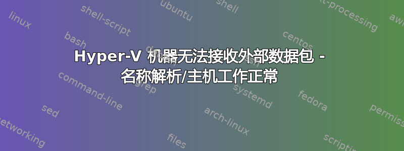 Hyper-V 机器无法接收外部数据包 - 名称解析/主机工作正常