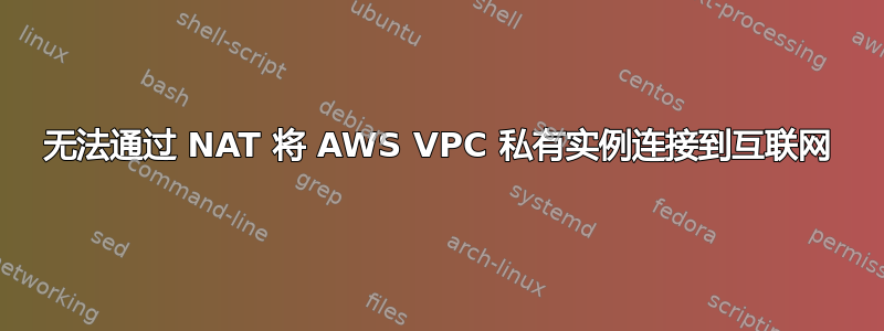 无法通过 NAT 将 AWS VPC 私有实例连接到互联网