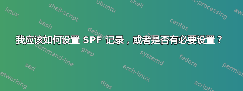 我应该如何设置 SPF 记录，或者是否有必要设置？