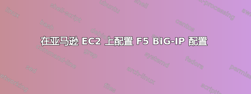 在亚马逊 EC2 上配置 F5 BIG-IP 配置