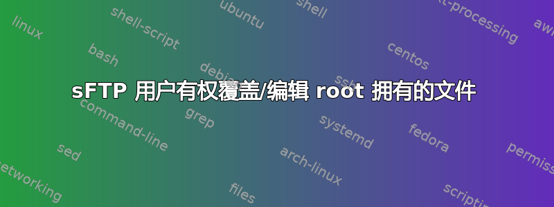 sFTP 用户有权覆盖/编辑 root 拥有的文件