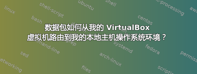 数据包如何从我的 VirtualBox 虚拟机路由到我的本地主机操作系统环境？