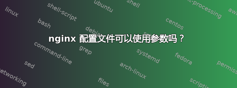 nginx 配置文件可以使用参数吗？