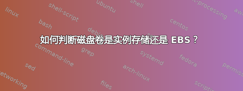 如何判断磁盘卷是实例存储还是 EBS？