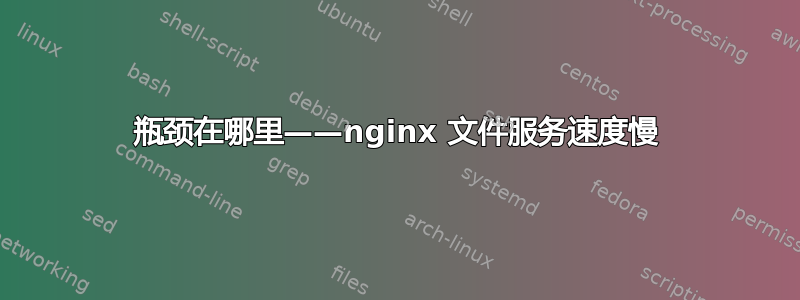 瓶颈在哪里——nginx 文件服务速度慢