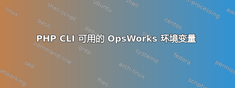 PHP CLI 可用的 OpsWorks 环境变量