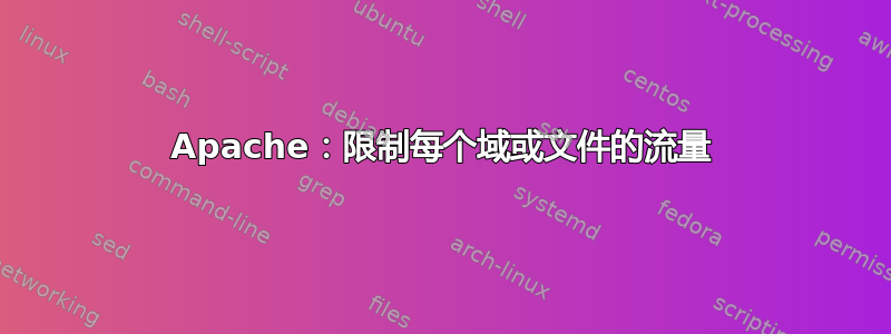 Apache：限制每个域或文件的流量