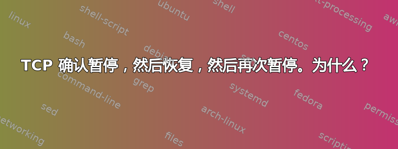 TCP 确认暂停，然后恢复，然后再次暂停。为什么？