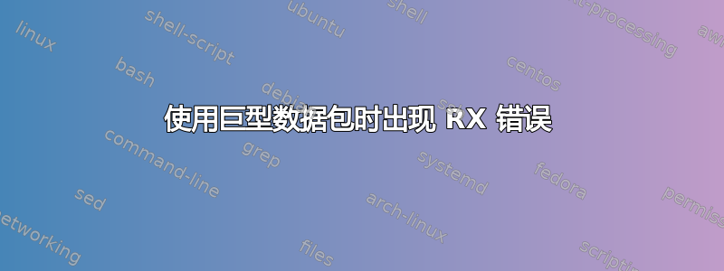 使用巨型数据包时出现 RX 错误