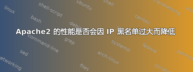 Apache2 的性能是否会因 IP 黑名单过大而降低