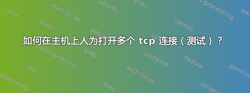 如何在主机上人为打开多个 tcp 连接（测试）？