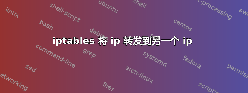 iptables 将 ip 转发到另一个 ip