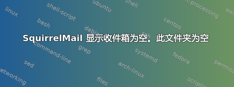 SquirrelMail 显示收件箱为空。此文件夹为空