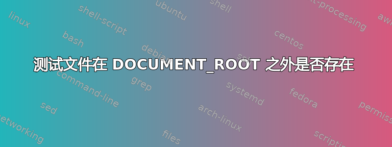 测试文件在 DOCUMENT_ROOT 之外是否存在