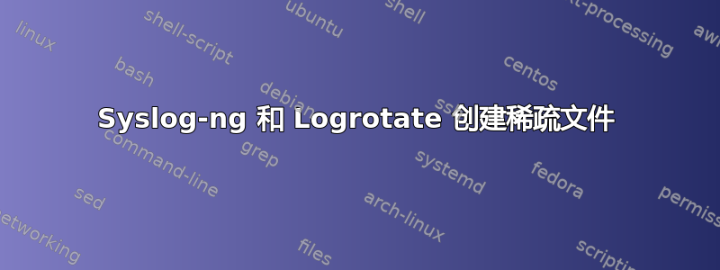 Syslog-ng 和 Logrotate 创建稀疏文件