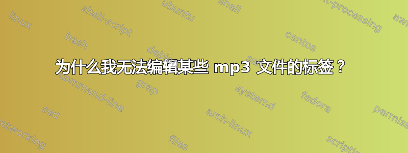 为什么我无法编辑某些 mp3 文件的标签？