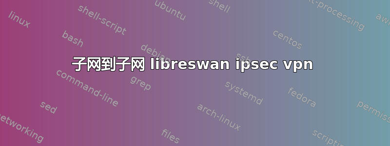 子网到子网 libreswan ipsec vpn