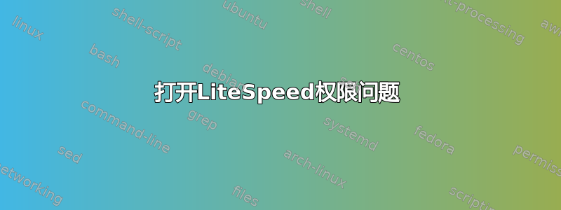 打开LiteSpeed权限问题