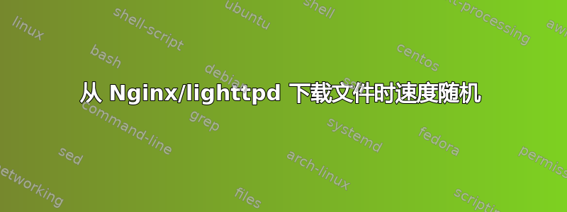 从 Nginx/lighttpd 下载文件时速度随机