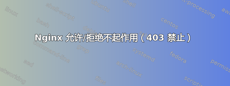 Nginx 允许/拒绝不起作用（403 禁止）