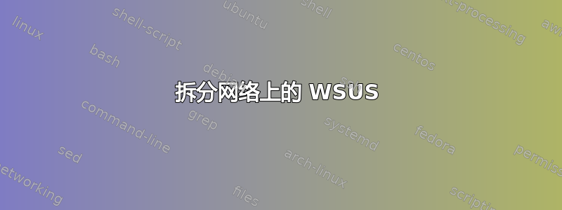 拆分网络上的 WSUS