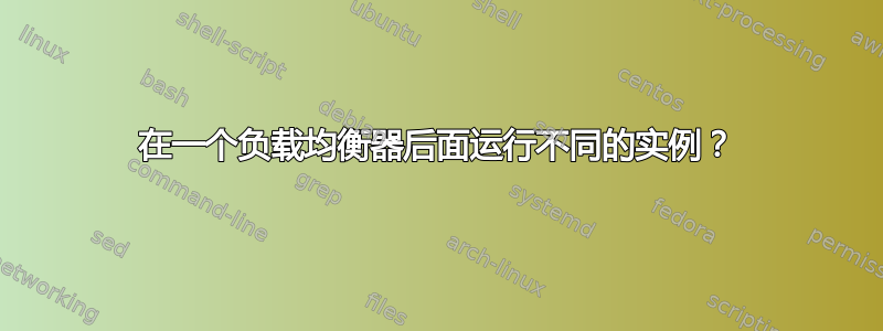 在一个负载均衡器后面运行不同的实例？