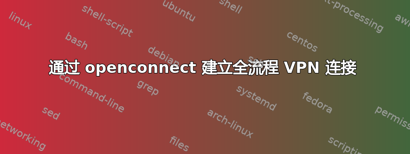 通过 openconnect 建立全流程 VPN 连接