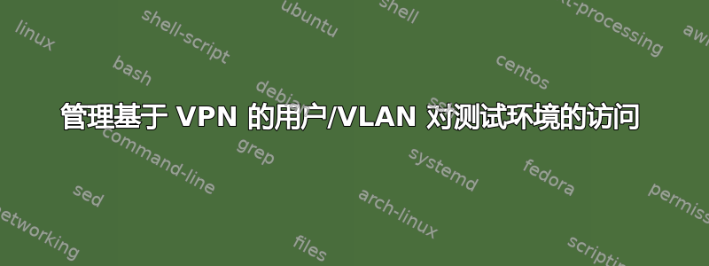 管理基于 VPN 的用户/VLAN 对测试环境的访问