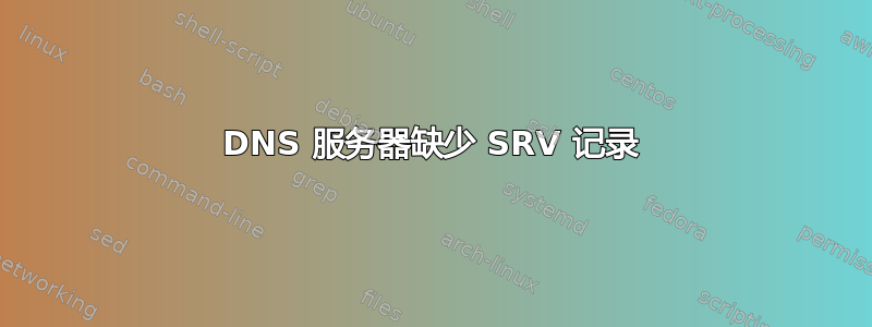 DNS 服务器缺少 SRV 记录