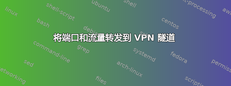 将端口和流量转发到 VPN 隧道