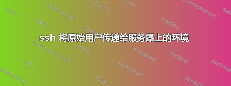 ssh 将原始用户传递给服务器上的环境