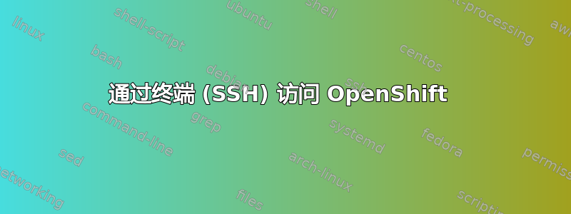 通过终端 (SSH) 访问 OpenShift 