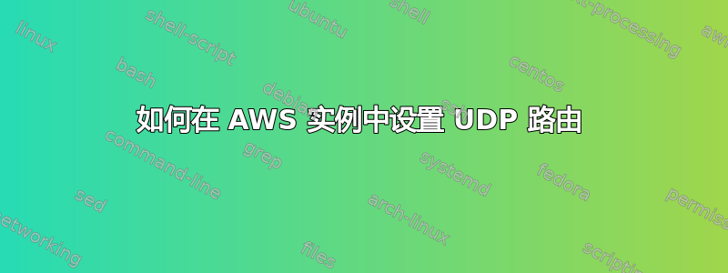 如何在 AWS 实例中设置 UDP 路由