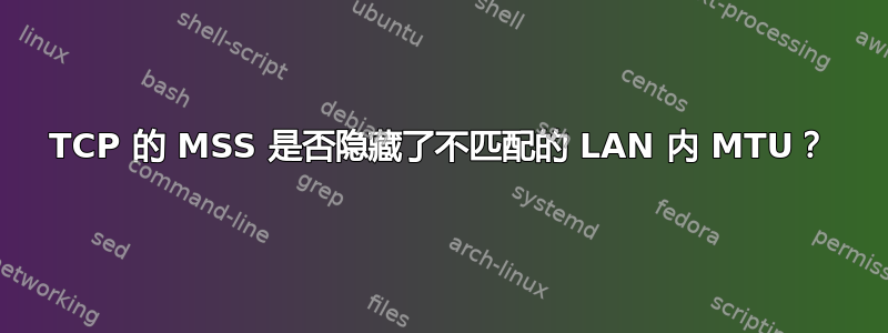 TCP 的 MSS 是否隐藏了不匹配的 LAN 内 MTU？