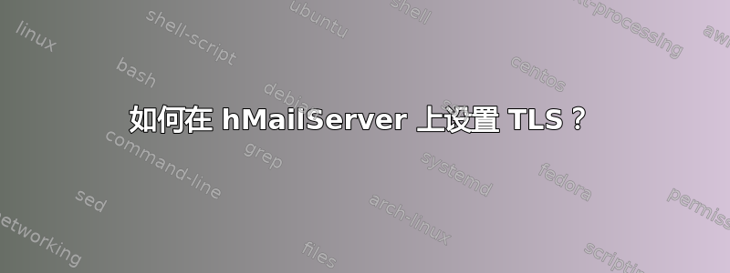 如何在 hMailServer 上设置 TLS？