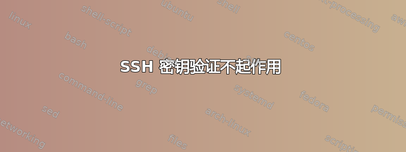 SSH 密钥验证不起作用