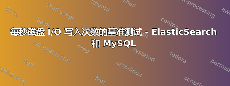 每秒磁盘 I/O 写入次数的基准测试 - ElasticSearch 和 MySQL