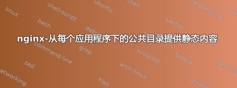 nginx-从每个应用程序下的公共目录提供静态内容