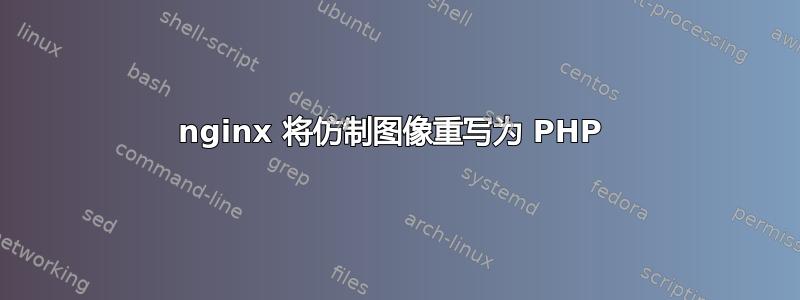 nginx 将仿制图像重写为 PHP 