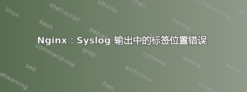 Nginx：Syslog 输出中的标签位置错误