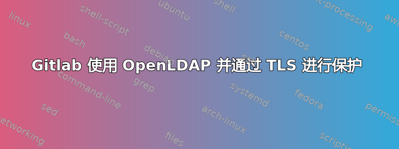 Gitlab 使用 OpenLDAP 并通过 TLS 进行保护