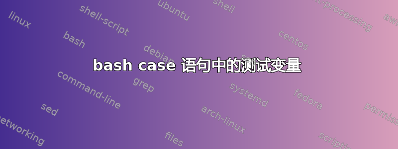 bash case 语句中的测试变量